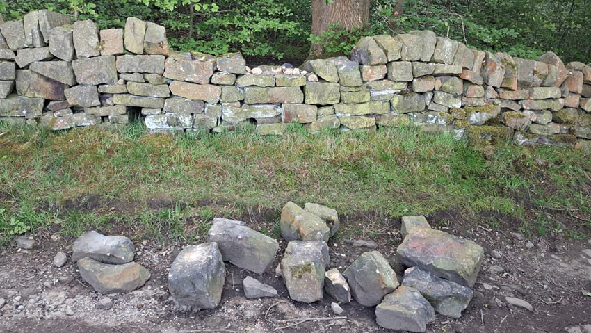 wall down